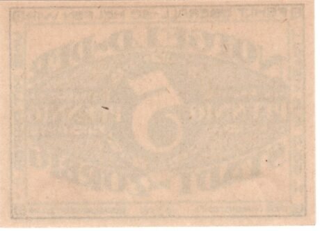 Реверс банкноты 5 fenigów (Niemcy) 1921