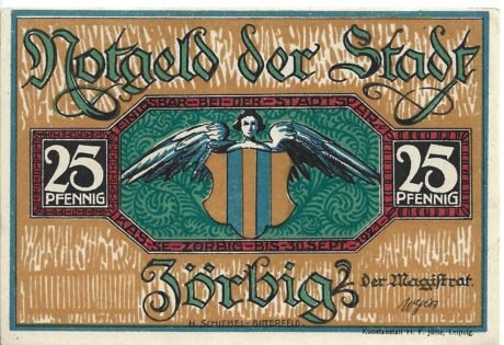 Аверс банкноты 25 fenigów (Niemcy)