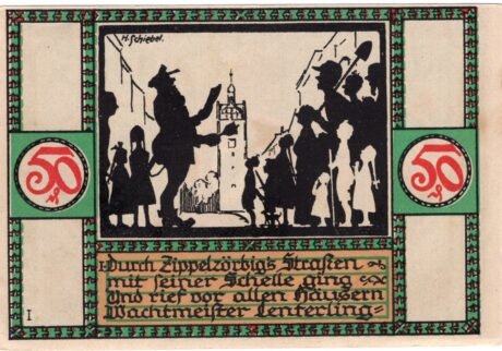 Реверс банкноты 50 fenigów (Niemcy) 1921