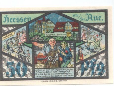 Реверс банкноты 50 fenigów (Niemcy) 1921