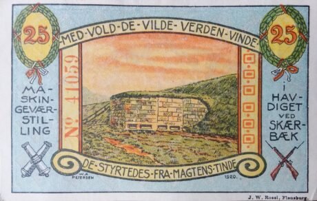 Реверс банкноты 25 fenigów Scherrebek (Niemcy) 1920