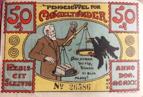 Реверс банкноты 50 fenigów Mögeltondern (Niemcy) 1920