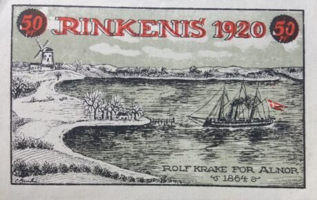 Реверс банкноты 50 fenigów Rinkenis (Niemcy) 1920