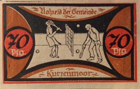 Реверс банкноты 70 пфеннигов Kurzenmoor (Германия)