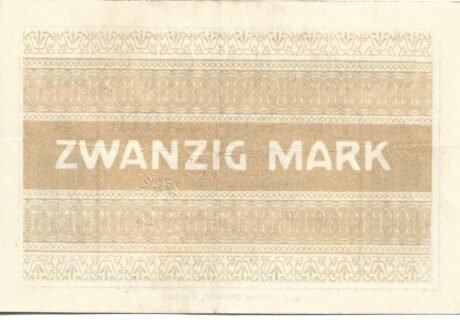 Реверс банкноты 20 marek Kreis Segeberg (Niemcy) 1918