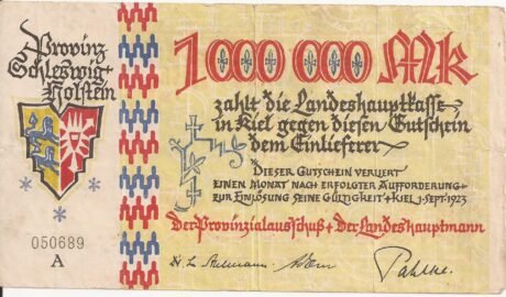 Аверс банкноты 1000000 марок (Германия) 1923 года