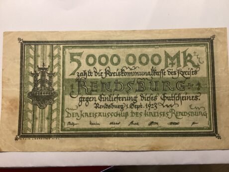 Аверс банкноты 5000000 marek (Niemcy) 1923