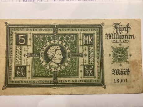 Реверс банкноты 5000000 marek (Niemcy) 1923