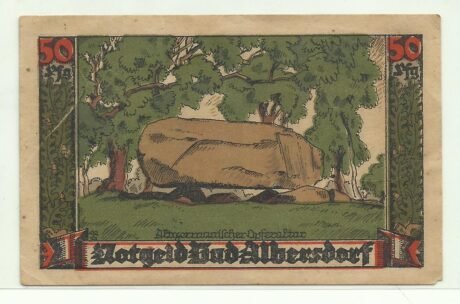 Реверс банкноты 50 fenigów (Niemcy) 1922