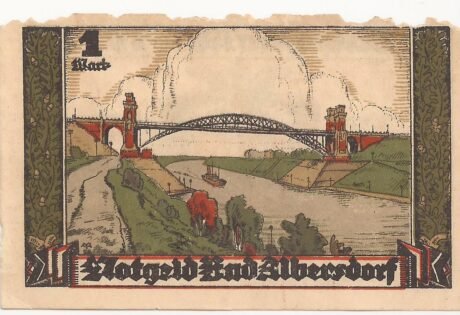 Реверс банкноты 1 marka (Niemcy) 1922