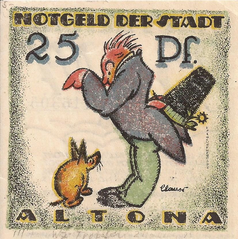 Реверс банкноты 25 пфеннигов (Германия) 1921 года