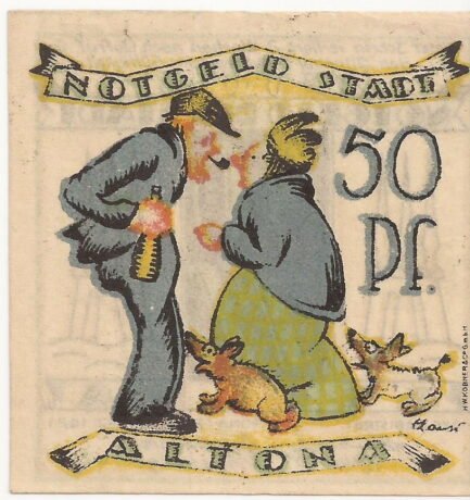 Реверс банкноты 50 fenigów (Niemcy) 1921