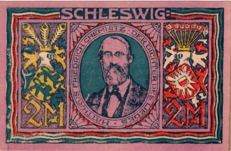 Реверс банкноты 2 Landesbürgerrat Schleswig-Holstein (Niemcy) sygnuje rok 1922