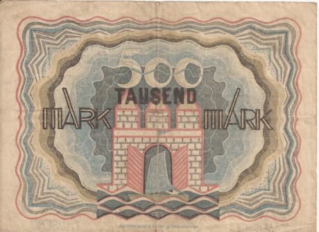 Реверс банкноты 500000 marek (Niemcy) 1922