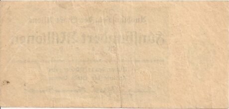 Реверс банкноты 500 000 000 marek (Niemcy) 1923