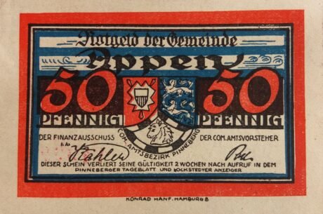 Аверс банкноты 50 fenigów (Niemcy)