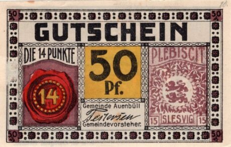 Аверс банкноты 50 fenigów (Niemcy)