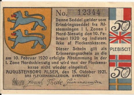 Аверс банкноты 50 fenigów (Niemcy) 1920