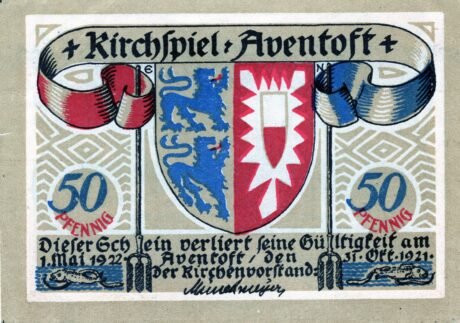 Аверс банкноты 50 fenigów (Niemcy) 1921