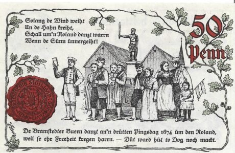 Реверс банкноты 50 fenigów (Niemcy) 1920