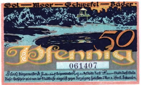 Аверс банкноты 50 fenigów (Niemcy)