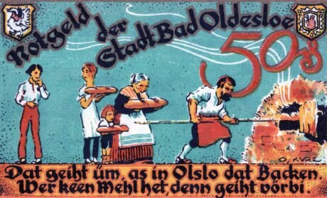 Реверс банкноты 50 fenigów (Niemcy)