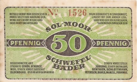 Аверс банкноты 50 пфеннигов (Германия)