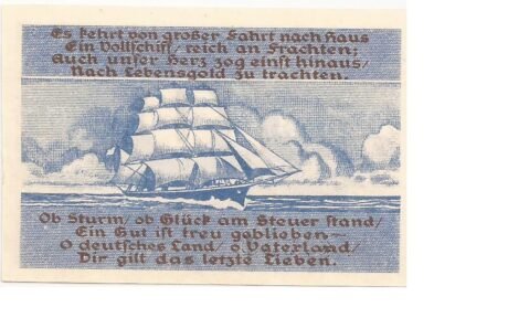 Реверс банкноты 10 fenigów (Niemcy) 1921