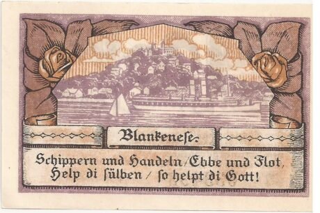 Реверс банкноты 20 fenigów (Niemcy) 1921