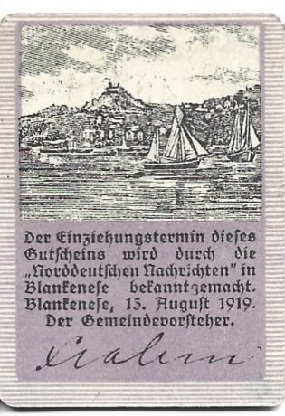 Реверс банкноты 50 fenigów (Niemcy) 1919