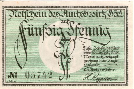 Аверс банкноты 50 пфеннигов (Германия)