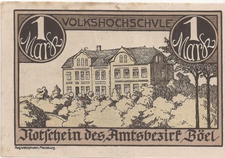 Реверс банкноты 1 marka (Niemcy) 1920