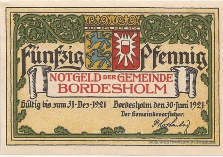 Аверс банкноты 50 fenigów (Niemcy) 1921