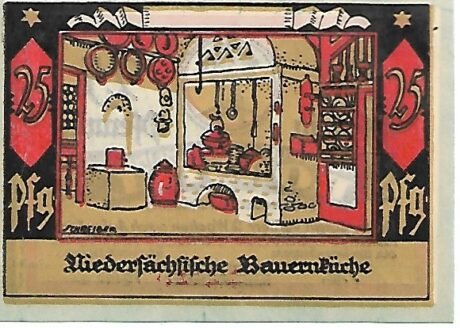 Реверс банкноты 25 fenigów (Niemcy) 1921