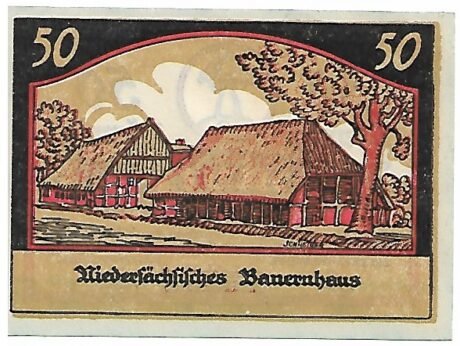 Реверс банкноты 50 fenigów (Niemcy) 1921