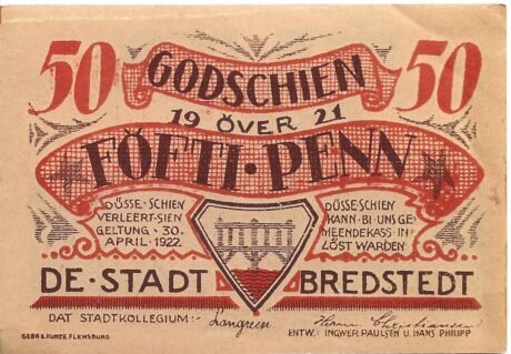 Аверс банкноты 50 fenigów (Niemcy) 1921