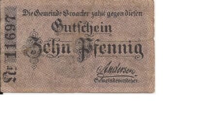 Аверс банкноты 10 пфеннигов (Германия)