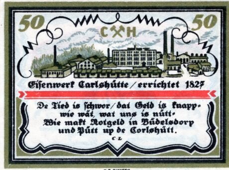 Реверс банкноты 50 пфеннигов (Германия) 1921 года