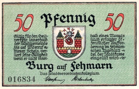 Аверс банкноты 50 пфеннигов (Германия) 1921 года