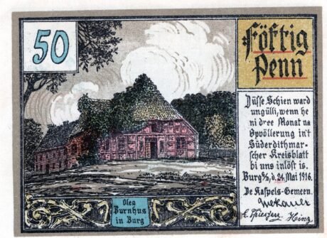Аверс банкноты 50 пфеннигов (Германия) 1916 года