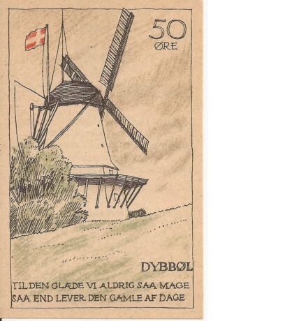 Реверс банкноты 50 Øre wydanie duńskie (Niemcy) 1920