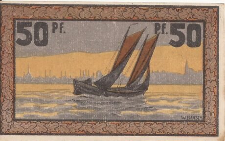 Реверс банкноты 50 fenigów (Niemcy) 1921