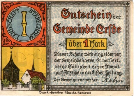 Аверс банкноты 1 marka (Niemcy)