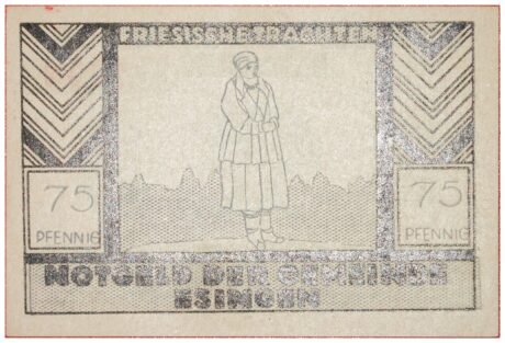 Реверс банкноты 75 fenigów (Niemcy)