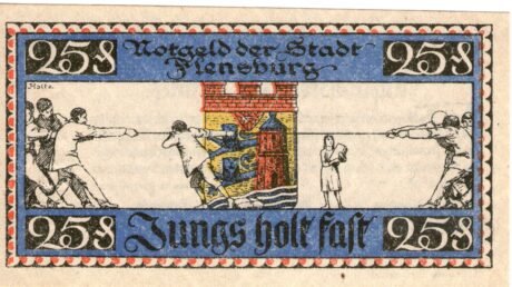 Реверс банкноты 25 fenigów (Niemcy) 1920