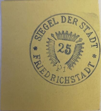 Реверс банкноты 25 fenigów (Niemcy) 1920