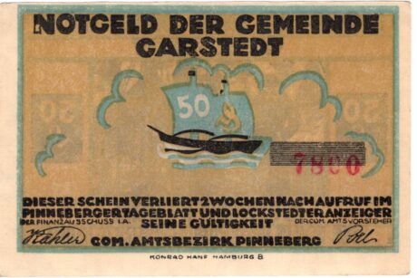 Аверс банкноты 50 fenigów (Niemcy)