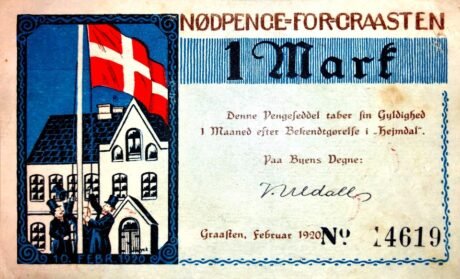 Аверс банкноты 1 марка (Германия) 1920 года