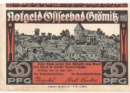 Аверс банкноты 50 fenigów (Niemcy) 1921