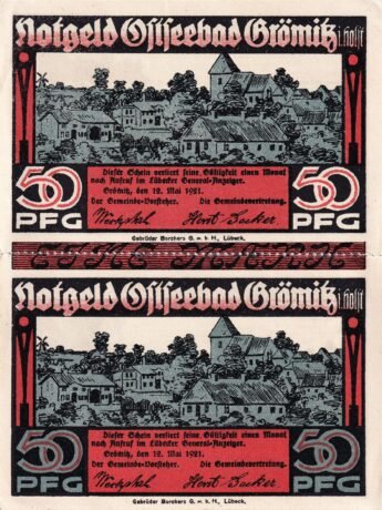 Аверс банкноты 1 marka (Niemcy) 1921